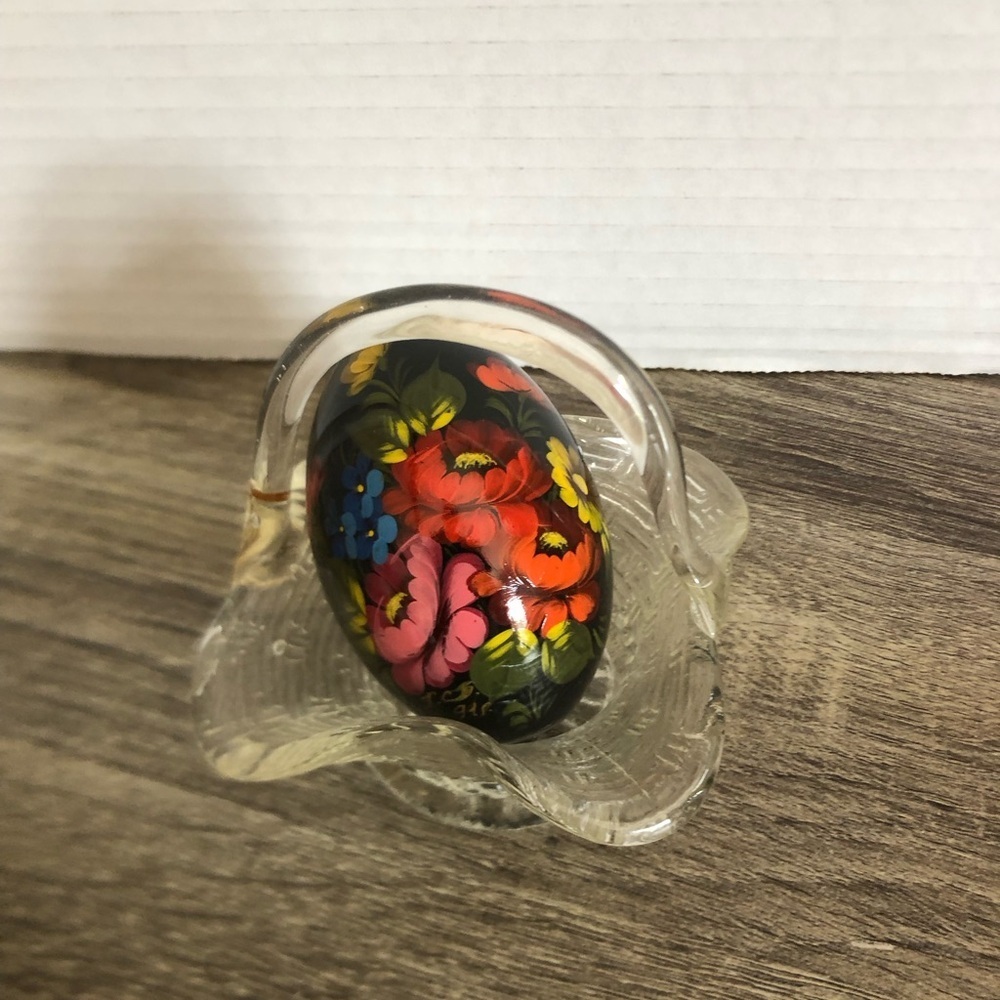 Vtg Hand Painted Ukrainian Egg